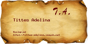 Tittes Adelina névjegykártya